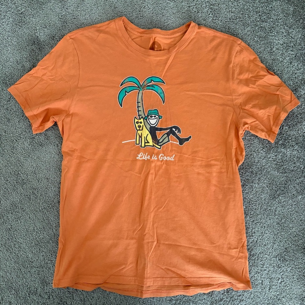 Life Is Good Beach Themed Tee